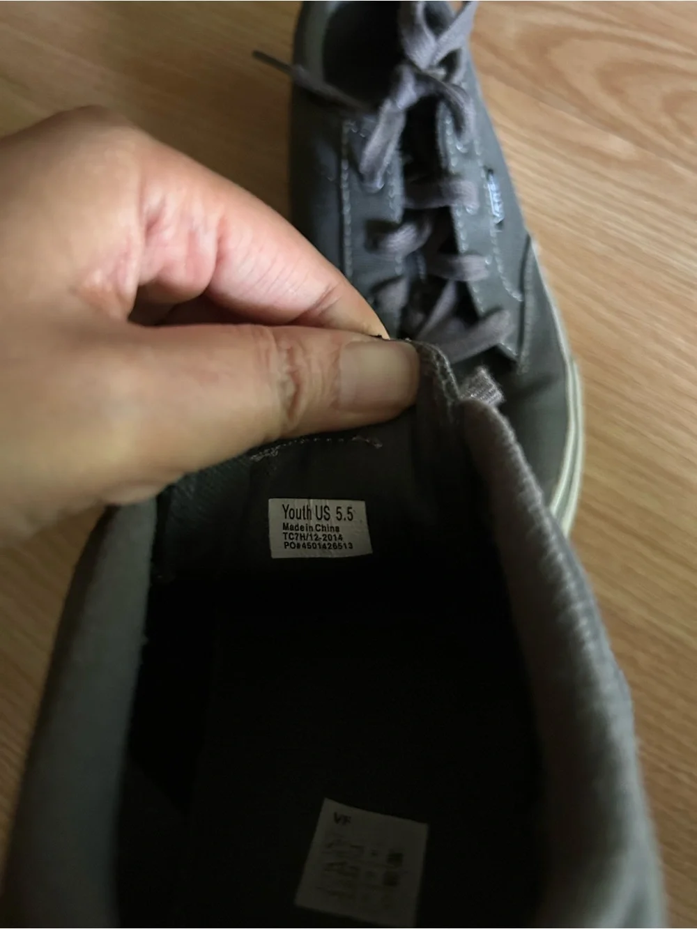 Vans Gray Winston Pewter Off the Wall Sneakers Youth Size 5.5